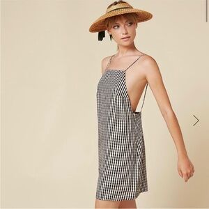 Reformation Black and white gingham mini dress Medium